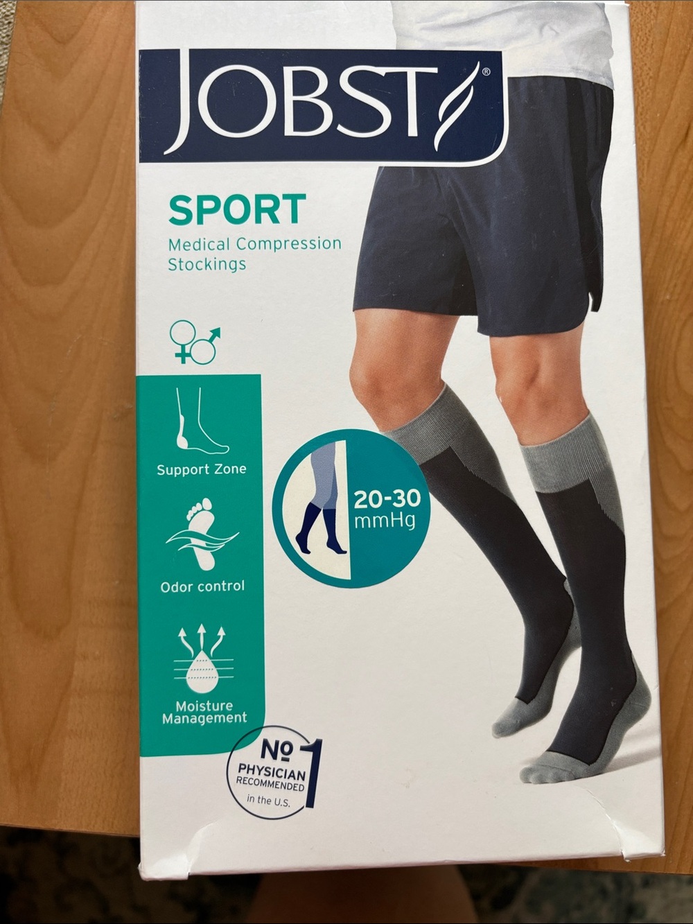 JOBST Sport Compression Knee-High Socks in white size small NEW 20-30 mmHg